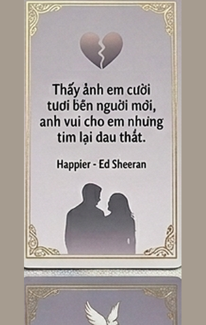 53. Thấy ảnh em cười tươi bên người mới, anh vui…