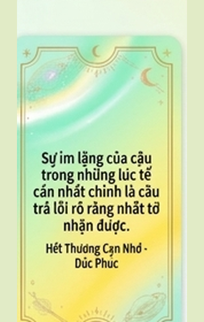 65. Sự im lặng của cậu trong những lúc tớ cần nh…